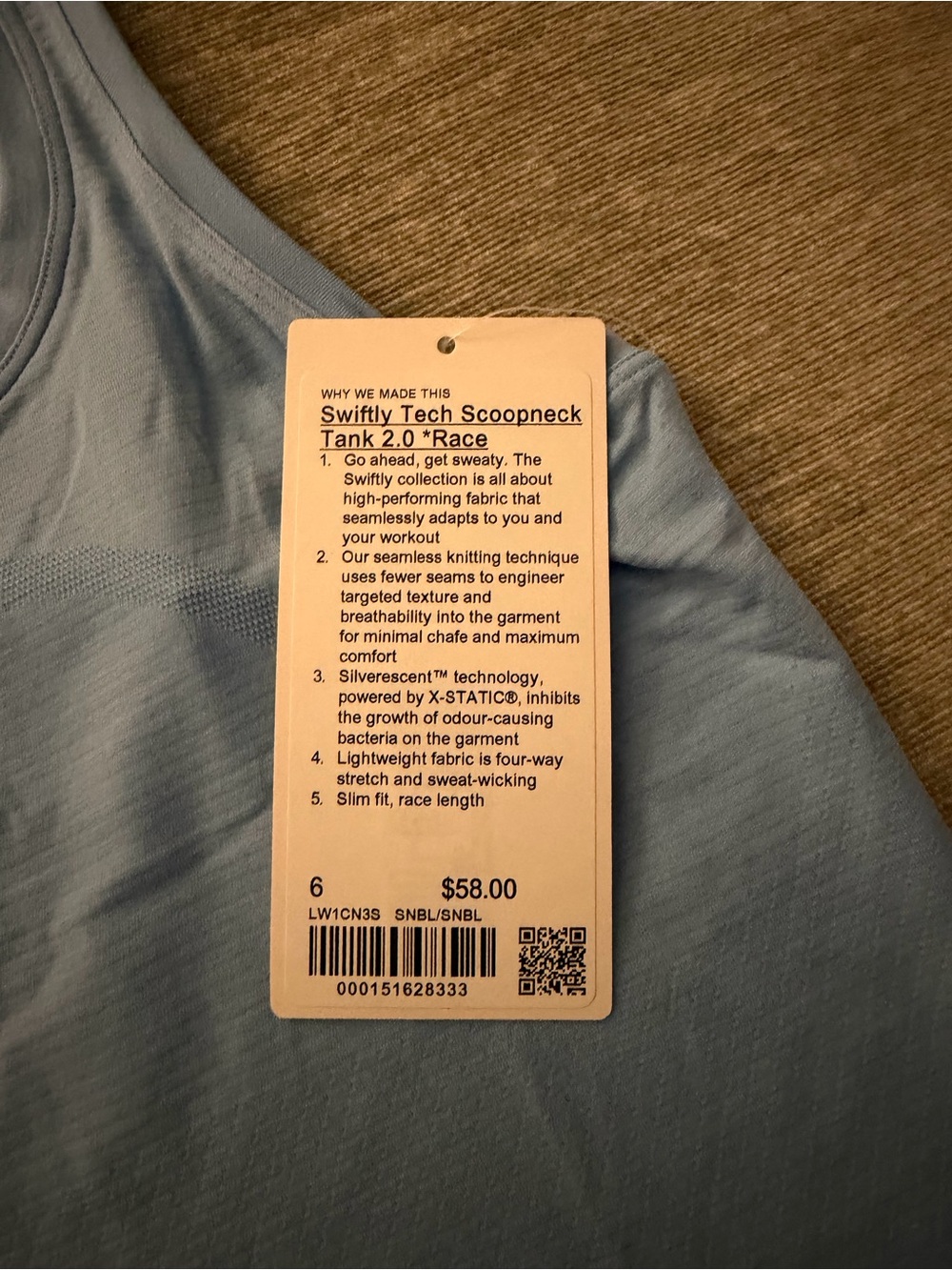 lululemon athletica Light Blue Racerback Tank Top - Picture 3 of 4